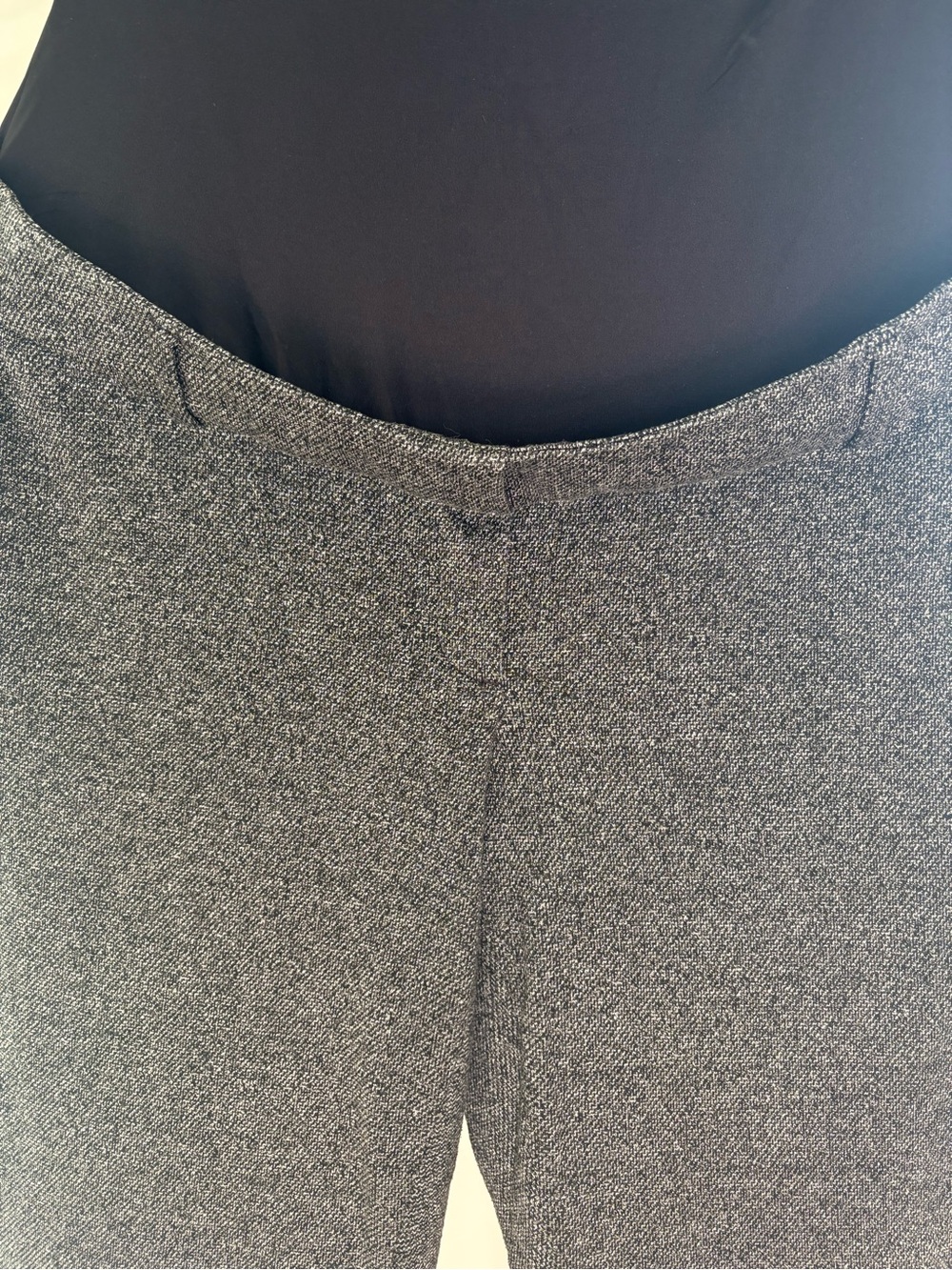 Thyme Maternity Black Overband Grey Ponte Skinny Pants - Picture 3 of 4
